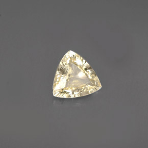 Safira amarelo natural 0,78ct, trillion, VVS