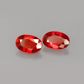 Pedras preciosas de safira laranja natural de  ct, corte oval, VVS-VS