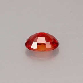 Safira laranja natural 0,62ct, corte oval, VS