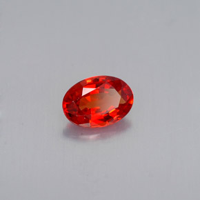 Safira laranja natural 0,53ct, corte oval, VVS-VS