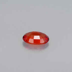 Safira laranja natural 0,53ct, corte oval, VVS-VS