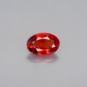 Safira laranja natural 0,61ct, corte oval, VVS
