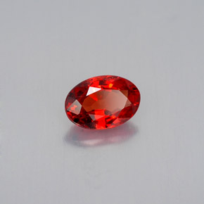 Safira laranja natural 0,61ct, corte oval, VVS