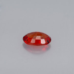 Safira laranja natural 0,61ct, corte oval, VVS