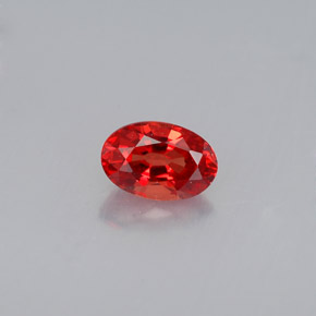 Safira laranja natural 0,55ct, corte oval, VVS-VS