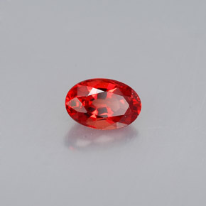 Safira laranja natural 0,55ct, corte oval, VVS-VS