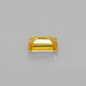 Safira amarelo natural 0,42ct, baguete, VS