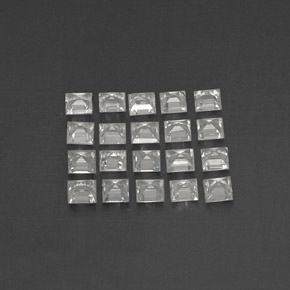 Pedras preciosas de safira branco natural de  ct, quadrado, VVS