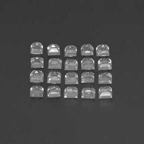 Pedras preciosas de safira branco natural de  ct, quadrado, VVS