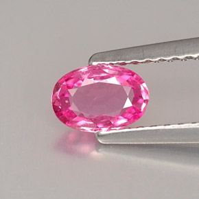 Safira rosa natural 0,56ct, corte oval, VVS-VS