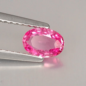 Safira rosa natural 0,56ct, corte oval, VVS-VS