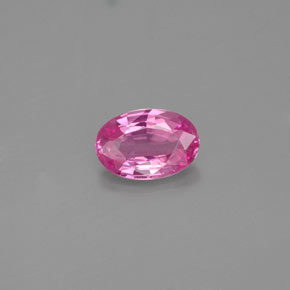 Safira rosa natural 0,53ct, corte oval, VVS