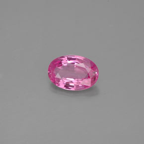 Safira rosa natural 0,53ct, corte oval, VVS
