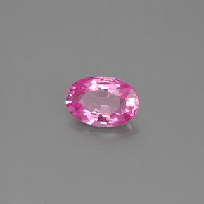 Safira rosa natural 0,48ct, corte oval, VS
