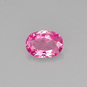 Safira rosa natural 0,49ct, corte oval, VVS