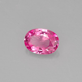 Safira rosa natural 0,49ct, corte oval, VVS