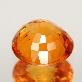 Safira laranja natural 0,98ct, corte redondo, VS