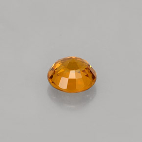 Safira laranja natural 1,11ct, corte redondo, VS