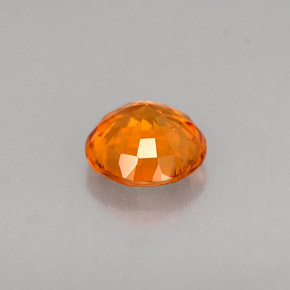 Safira laranja natural 1,13ct, corte redondo, VVS-VS