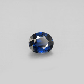 Safira azul natural 0,89ct, corte oval, VVS