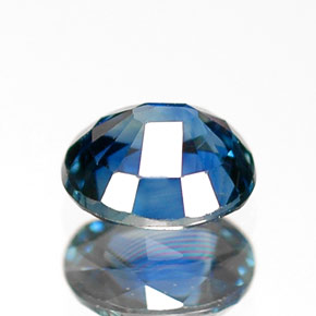 Safira azul natural 0,65ct, corte oval, VVS