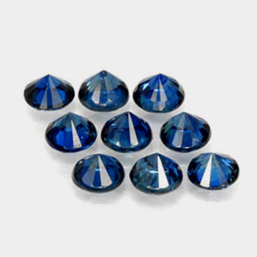 Pedras preciosas de safira azul natural de  ct, corte redondo, VVS-VS
