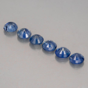 Pedras preciosas de safira azul natural de  ct, corte redondo, VVS-VS
