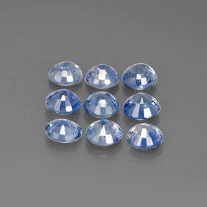 Pedras preciosas de safira azul natural de  ct, corte redondo, VVS-VS