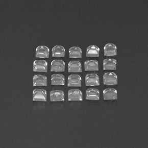 Pedras preciosas de safira branco natural de  ct, quadrado, VVS