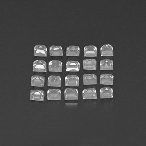 Pedras preciosas de safira branco natural de  ct, quadrado, VVS