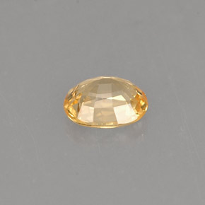 Safira amarelo natural 0,44ct, corte oval, VVS