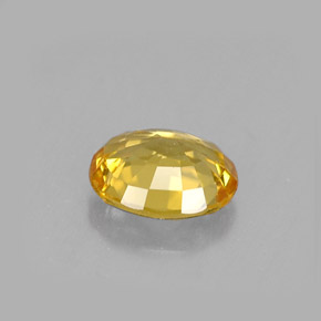 Safira amarelo natural 0,46ct, corte oval, VVS-VS