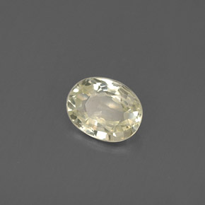 Safira amarelo natural 0,44ct, corte oval, VVS