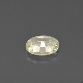 Safira amarelo natural 0,44ct, corte oval, VVS