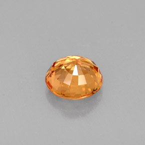 Safira laranja natural 1,12ct, corte redondo, VS