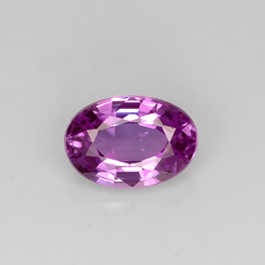 Safira violeta natural 0,62ct, corte oval, VVS