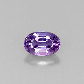 Safira violeta natural 0,63ct, corte oval, VVS