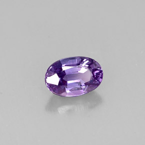 Safira violeta natural 0,63ct, corte oval, VVS