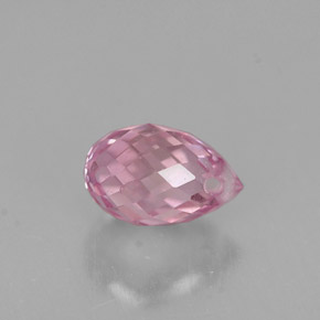 Safira rosa natural 0,90ct, briolete, VVS-VS
