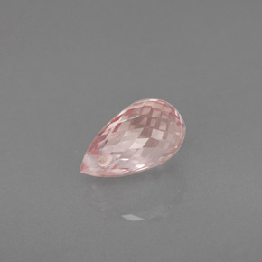 Safira laranja natural 1,12ct, briolete, VS