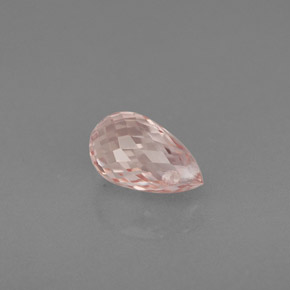 Safira laranja natural 1,12ct, briolete, VS