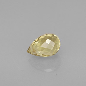 Safira amarelo natural 1,00ct, briolete, VVS-VS