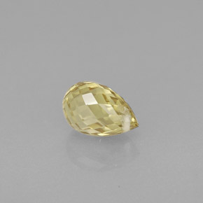 Safira amarelo natural 1,00ct, briolete, VVS-VS