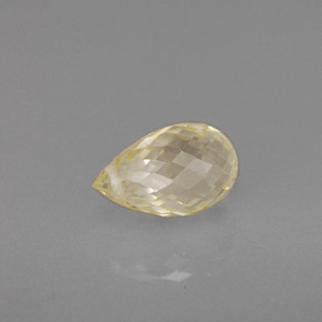 Safira ouro natural 1,38ct, briolete, VS-SI