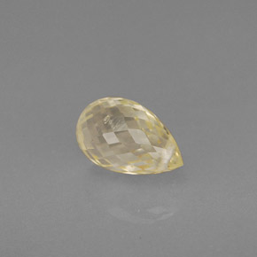Safira ouro natural 1,38ct, briolete, VS-SI