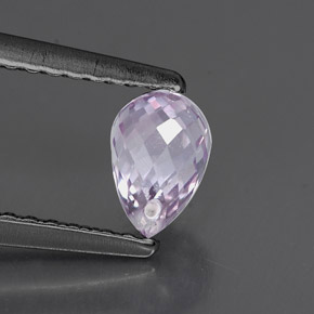 Safira violeta natural 0,85ct, briolete, VS