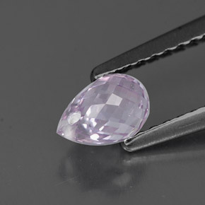 Safira violeta natural 0,85ct, briolete, VS