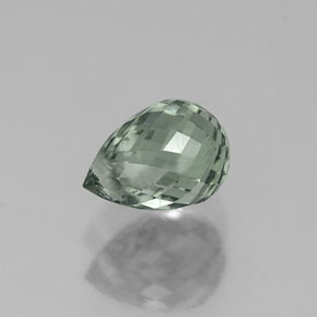 Safira verde natural 1,00ct, briolete, VS
