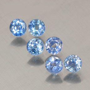 Pedras preciosas de safira azul natural de  ct, corte redondo, VVS-VS