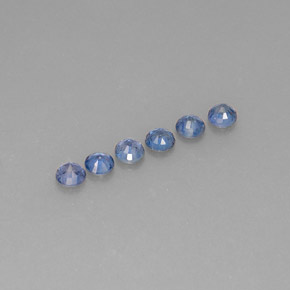 Pedras preciosas de safira azul natural de  ct, corte redondo, VVS-VS